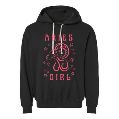 Aries Personality Astrology Zodiac Sign Horoscope Garment-Dyed Fleece Hoodie