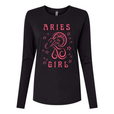 Aries Personality Astrology Zodiac Sign Horoscope Womens Cotton Relaxed Long Sleeve T-Shirt