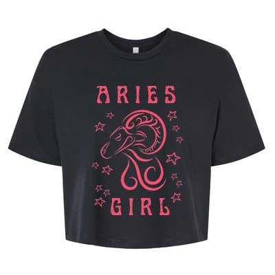 Aries Personality Astrology Zodiac Sign Horoscope Bella+Canvas Jersey Crop Tee