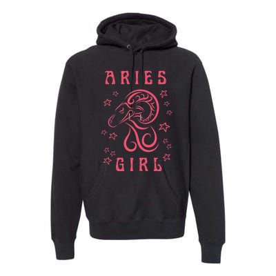 Aries Personality Astrology Zodiac Sign Horoscope Premium Hoodie