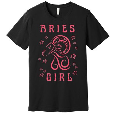 Aries Personality Astrology Zodiac Sign Horoscope Premium T-Shirt