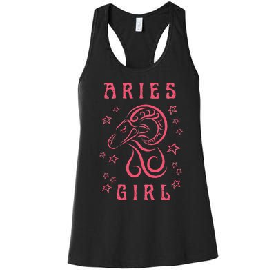 Aries Personality Astrology Zodiac Sign Horoscope Women's Racerback Tank