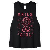 Aries Personality Astrology Zodiac Sign Horoscope Women's Racerback Cropped Tank