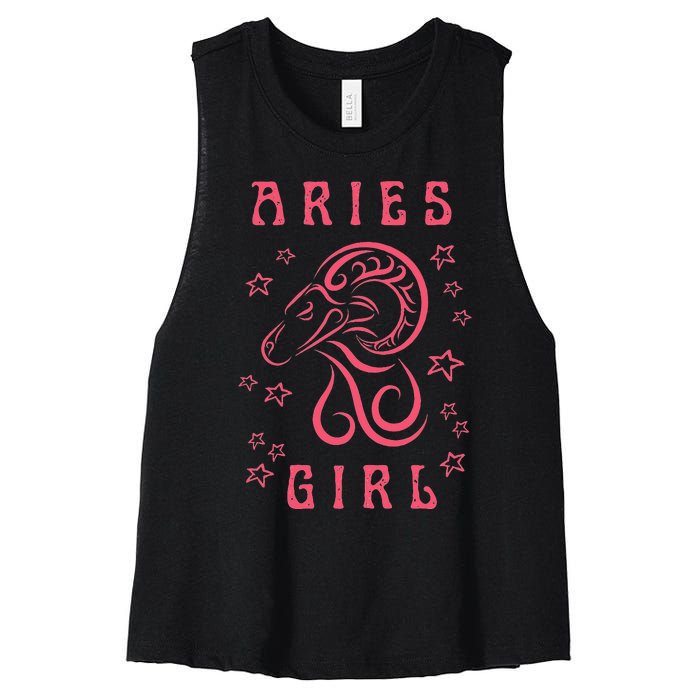 Aries Personality Astrology Zodiac Sign Horoscope Women's Racerback Cropped Tank