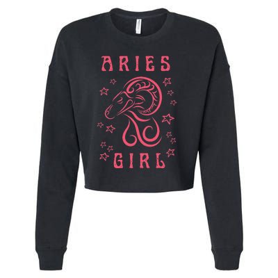 Aries Personality Astrology Zodiac Sign Horoscope Cropped Pullover Crew