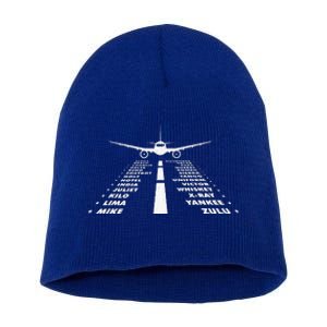 Airplane Phonetic Alphabet Airline Pilot Aviation Lover Short Acrylic Beanie