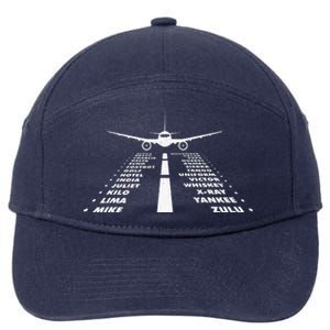 Airplane Phonetic Alphabet Airline Pilot Aviation Lover 7-Panel Snapback Hat