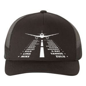 Airplane Phonetic Alphabet Airline Pilot Aviation Lover Yupoong Adult 5-Panel Trucker Hat