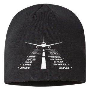 Airplane Phonetic Alphabet Airline Pilot Aviation Lover Sustainable Beanie