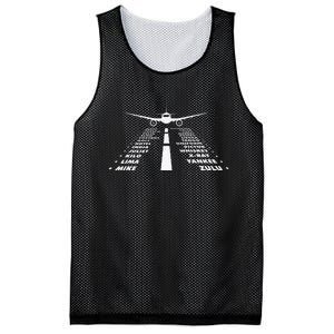 Airplane Phonetic Alphabet Airline Pilot Aviation Lover Mesh Reversible Basketball Jersey Tank