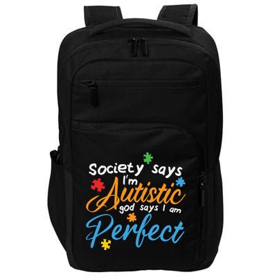 Autism Perfect Autism Awareness, Autism Puzzle Impact Tech Backpack