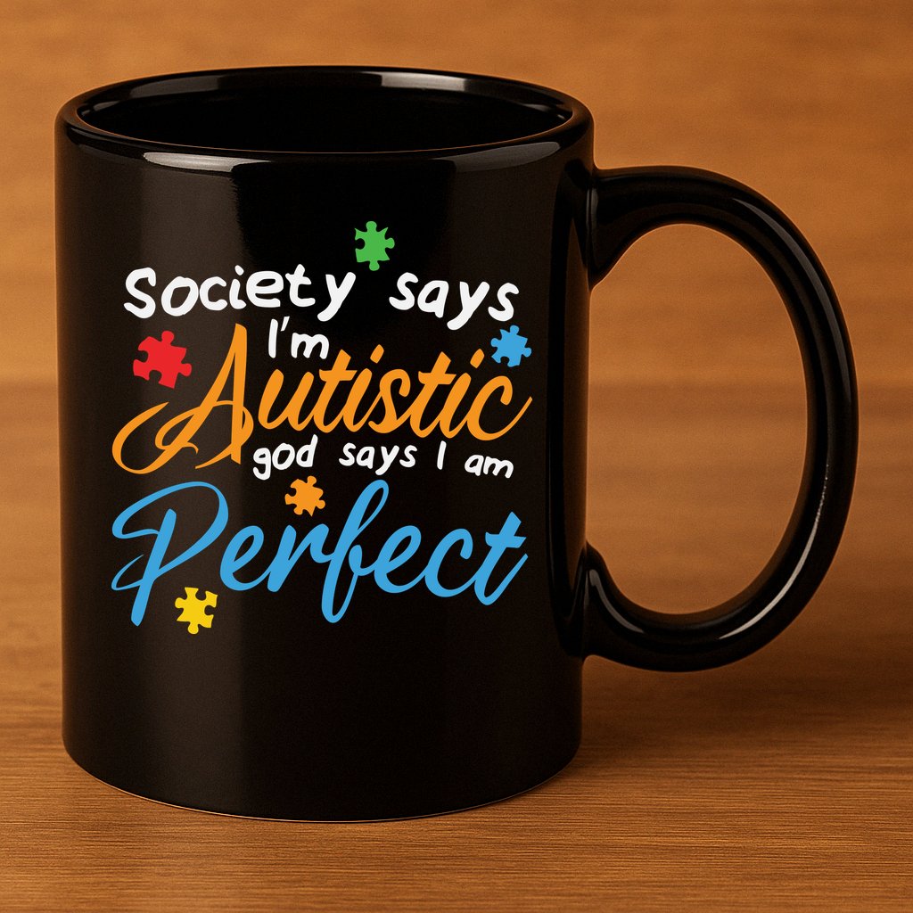 Autism Perfect Autism Awareness, Autism Puzzle 11oz C Handle Ceramic Mug