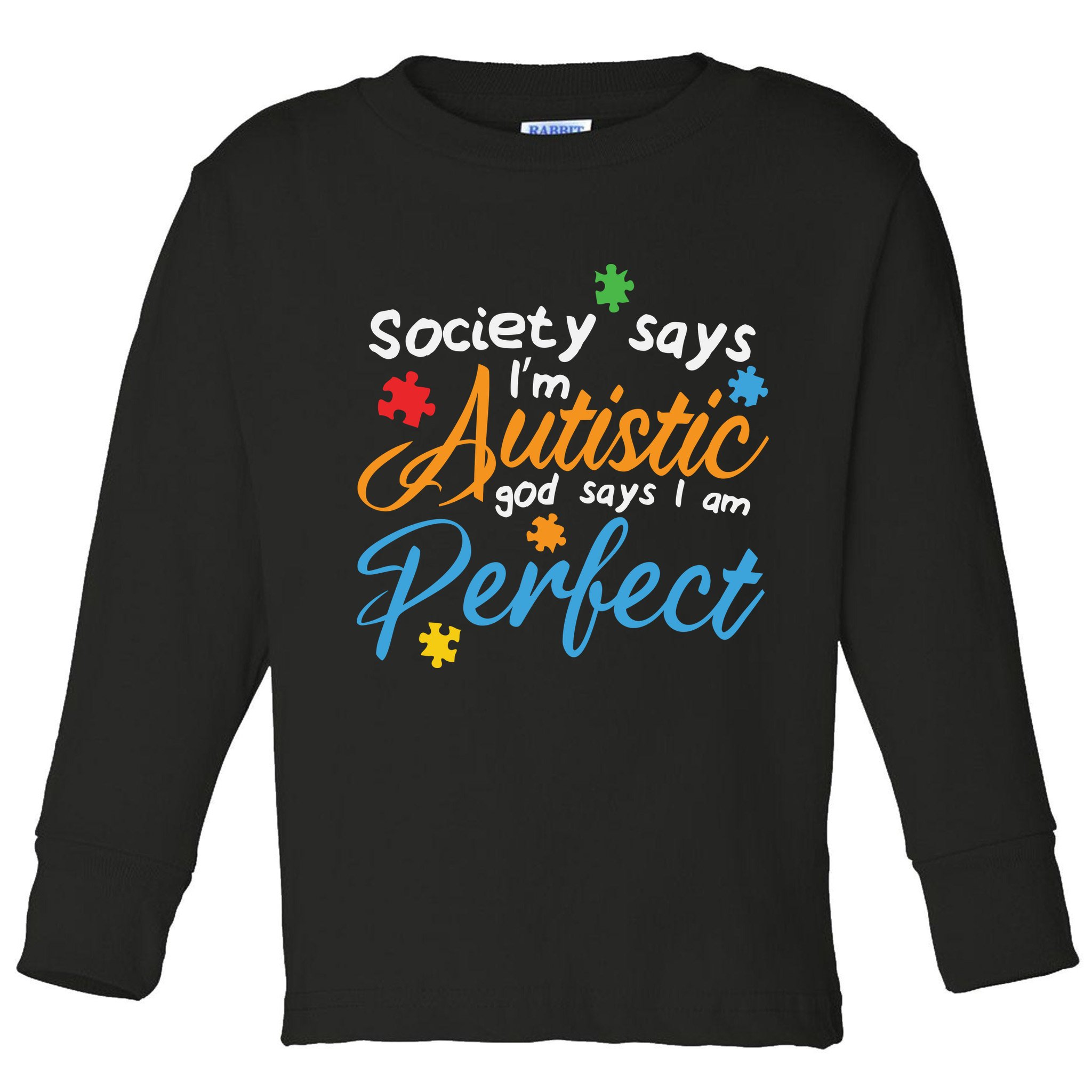 Autism Perfect Autism Awareness, Autism Puzzle Toddler Long Sleeve Shirt