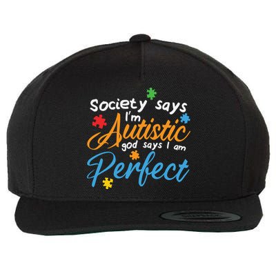 Autism Perfect Autism Awareness, Autism Puzzle Wool Snapback Cap