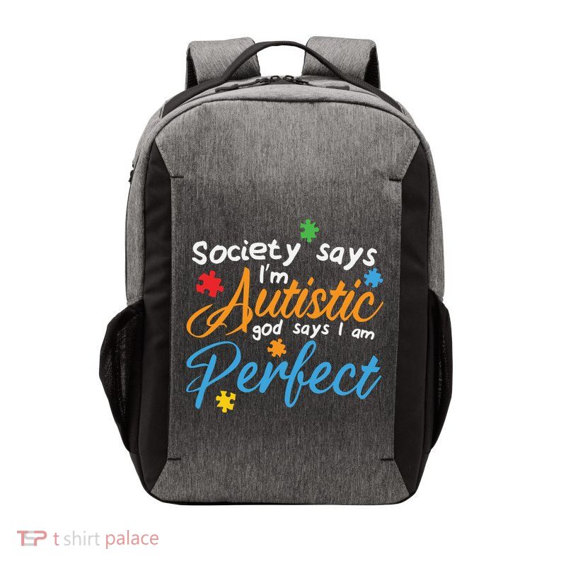 Autism Perfect Autism Awareness, Autism Puzzle Vector Backpack