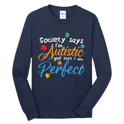 Autism Perfect Autism Awareness, Autism Puzzle Tall Long Sleeve T-Shirt