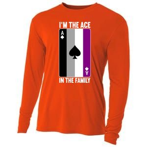 Asexual Pride Asexuality Awareness Im The Ace In The Family Cool Gift Cooling Performance Long Sleeve Crew