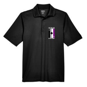 Asexual Pride Asexuality Awareness Im The Ace In The Family Cool Gift Men's Origin Performance Pique Polo