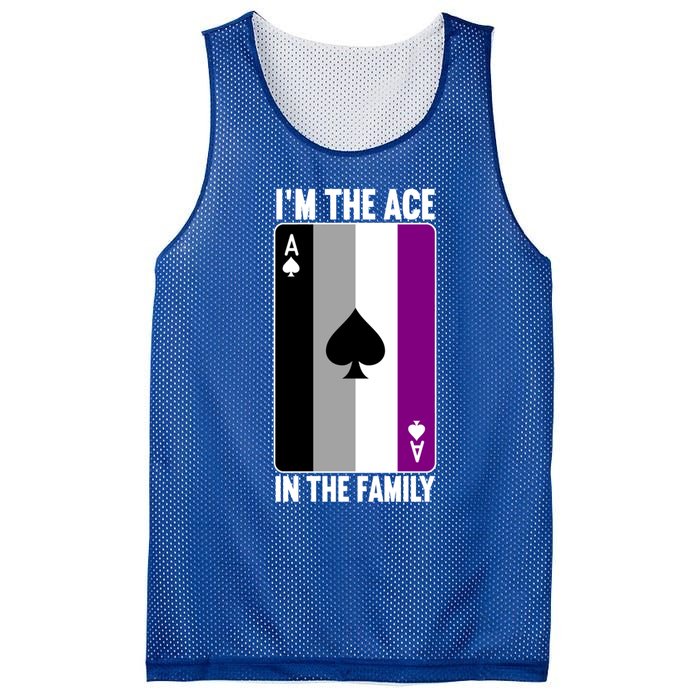 Asexual Pride Asexuality Awareness Im The Ace In The Family Cool Gift Mesh Reversible Basketball Jersey Tank