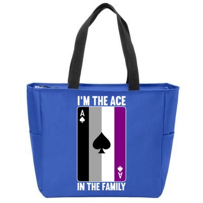 Asexual Pride Asexuality Awareness Im The Ace In The Family Cool Gift Zip Tote Bag