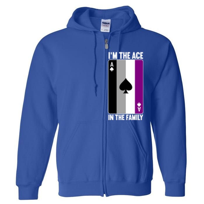 Asexual Pride Asexuality Awareness Im The Ace In The Family Cool Gift Full Zip Hoodie