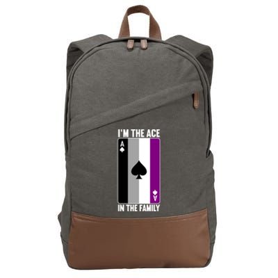 Asexual Pride Asexuality Awareness Im The Ace In The Family Cool Gift Cotton Canvas Backpack