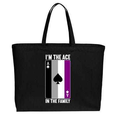 Asexual Pride Asexuality Awareness Im The Ace In The Family Cool Gift Cotton Canvas Jumbo Tote