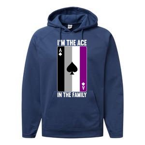 Asexual Pride Asexuality Awareness Im The Ace In The Family Cool Gift Performance Fleece Hoodie