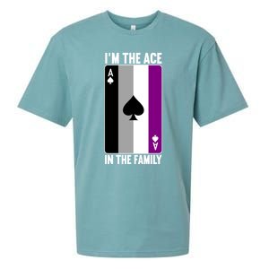 Asexual Pride Asexuality Awareness Im The Ace In The Family Cool Gift Sueded Cloud Jersey T-Shirt