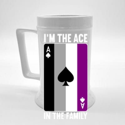 Asexual Pride Asexuality Awareness Im The Ace In The Family Gift Beer Stein