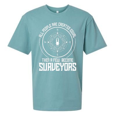 All People Are Created Equal Then A Few Become Surveyors Sueded Cloud Jersey T-Shirt