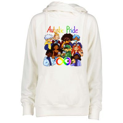 Autistic Pride Womens Funnel Neck Pullover Hood