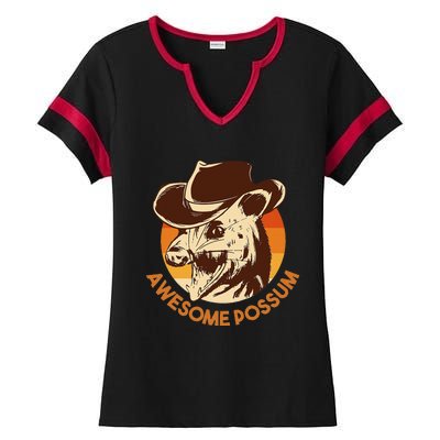 Awesome Possum Ladies Halftime Notch Neck Tee