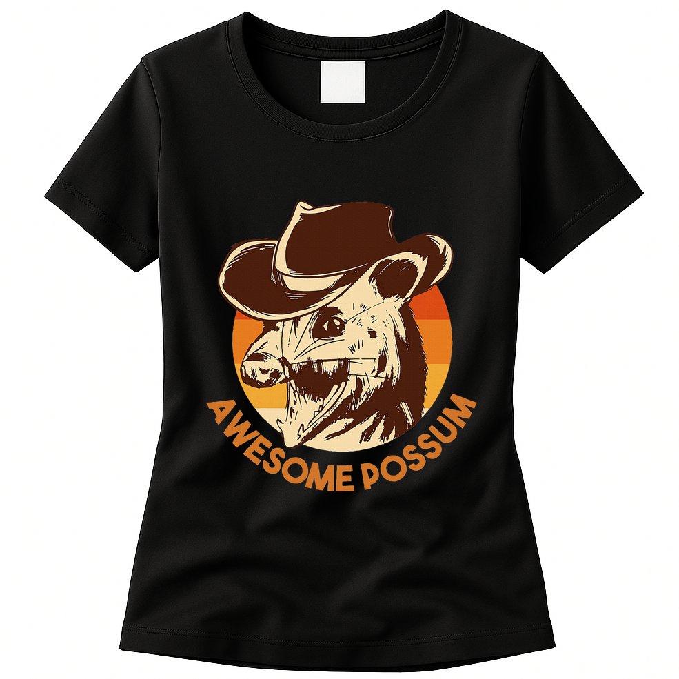 Awesome Possum Womens T-Shirt