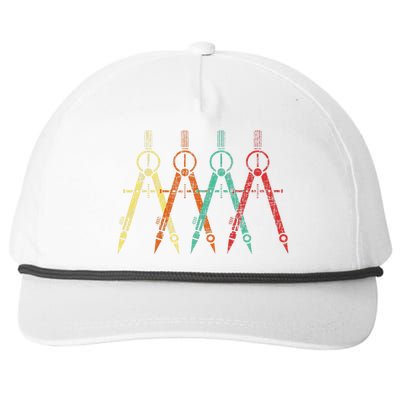 Architect Protractor Architecture Art Architectural Snapback Five-Panel Rope Hat