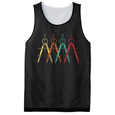 Architect Protractor Architecture Art Architectural Mesh Reversible Basketball Jersey Tank