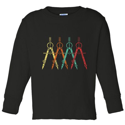 Architect Protractor Architecture Art Architectural Toddler Long Sleeve Shirt