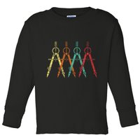 Architect Protractor Architecture Art Architectural Toddler Long Sleeve Shirt
