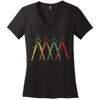 Architect Protractor Architecture Art Architectural Women's V-Neck T-Shirt