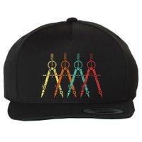 Architect Protractor Architecture Art Architectural Wool Snapback Cap
