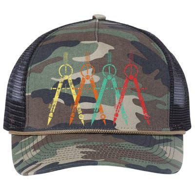 Architect Protractor Architecture Art Architectural Retro Rope Trucker Hat Cap