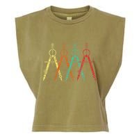 Architect Protractor Architecture Art Architectural Garment-Dyed Women's Muscle Tee