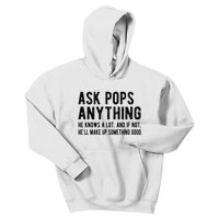 Ask Pops Anything Funny Pops Grandpa Kids Hoodie