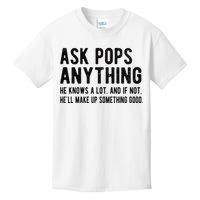 Ask Pops Anything Funny Pops Grandpa Kids T-Shirt