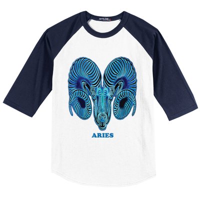 Aries Personality Astrology Zodiac Sign Horoscope Design Baseball Sleeve Shirt