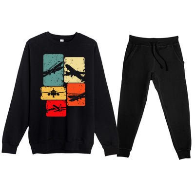 Airplane Pilot Premium Crewneck Sweatsuit Set