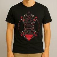 Alien Pyramid Abstract Geometry Sacred Geometry T-Shirt
