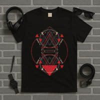 Alien Pyramid Abstract Geometry Sacred Geometry T-Shirt