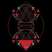 Alien Pyramid Abstract Geometry Sacred Geometry T-Shirt