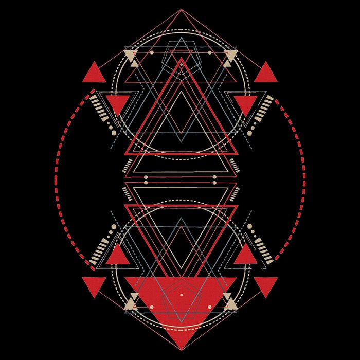 Alien Pyramid Abstract Geometry Sacred Geometry Flat Bill Trucker Hat